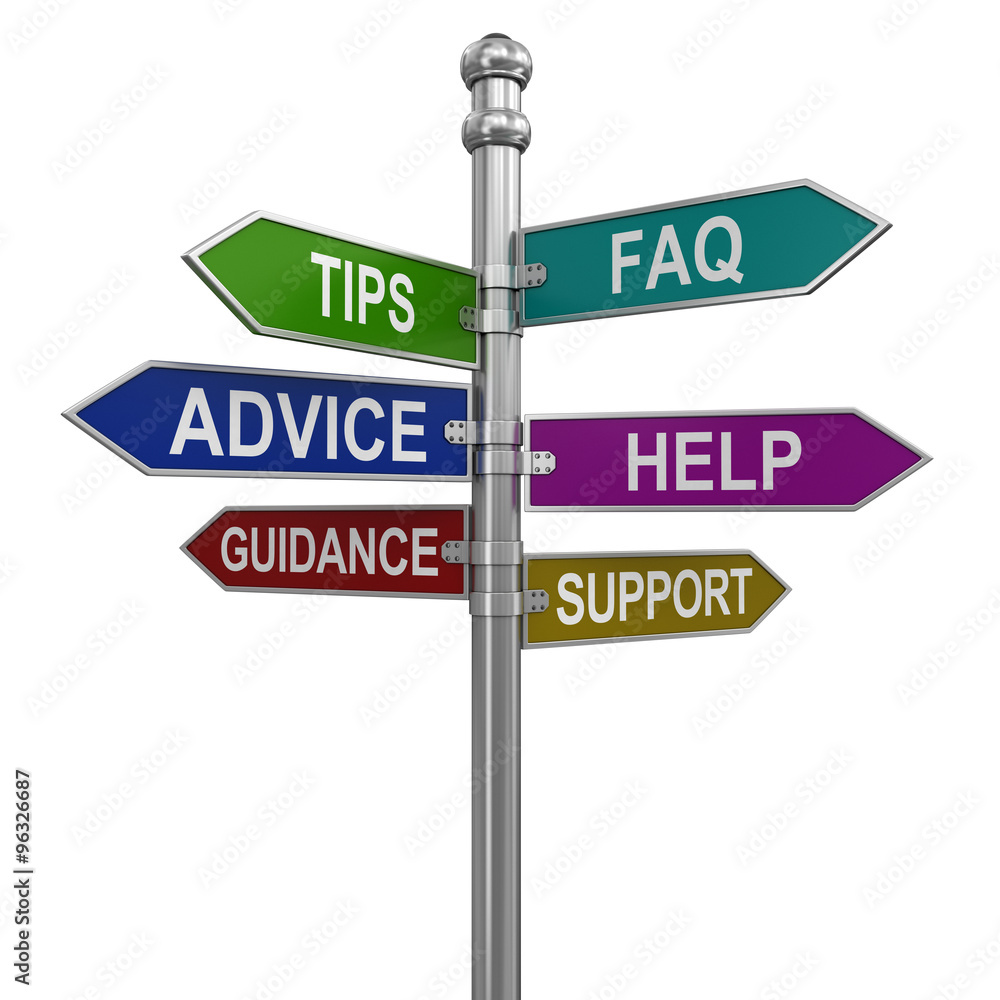 Sign Directions (clipping path included)