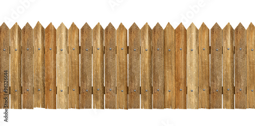 Wooden fence (clipping path included)