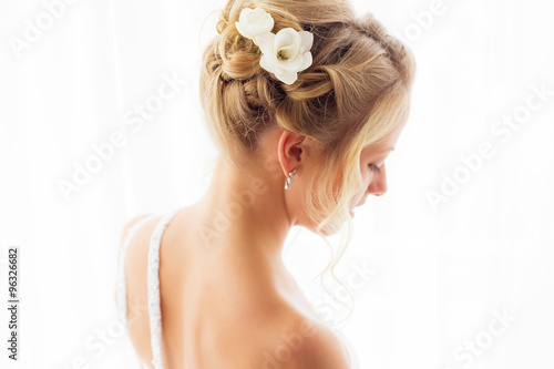 Woman hair style for wedding ceremony