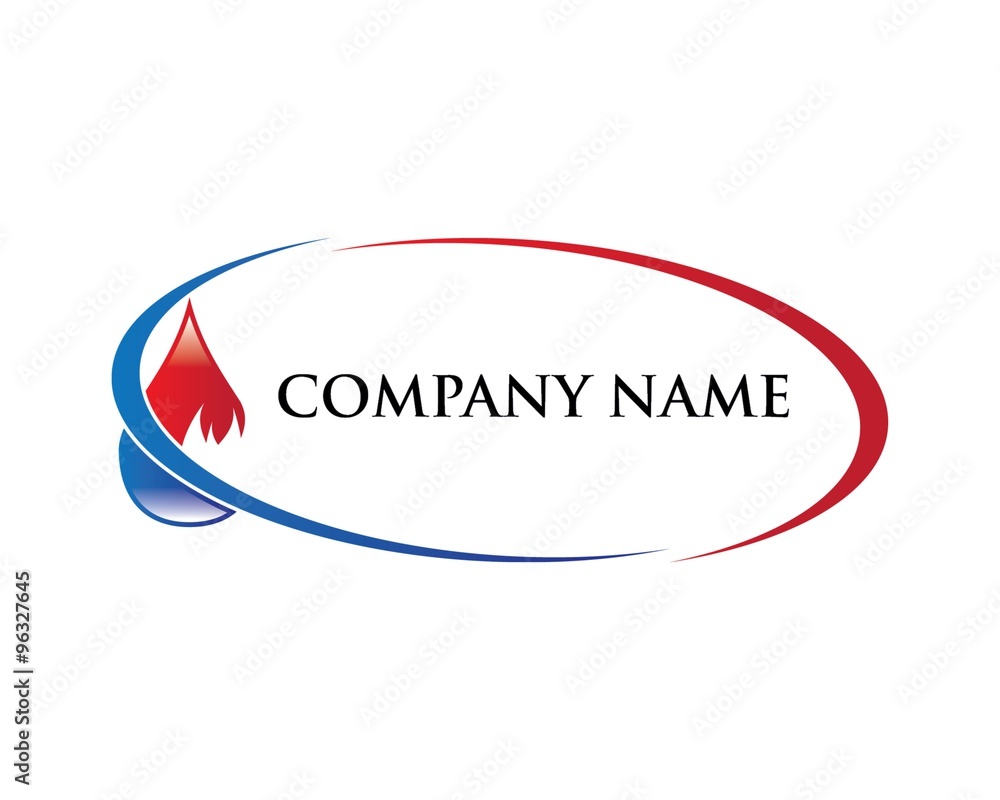 Plumbing and Heating Logo Stock Vector | Adobe Stock