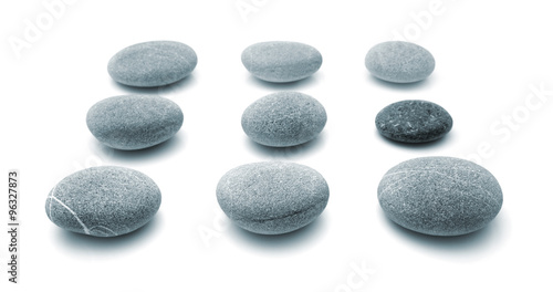 Canvas Print stones isolated on white background