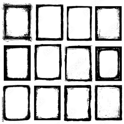 various grunge frames distressed