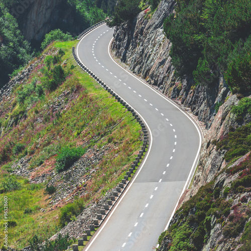 Road Turn in Mountains