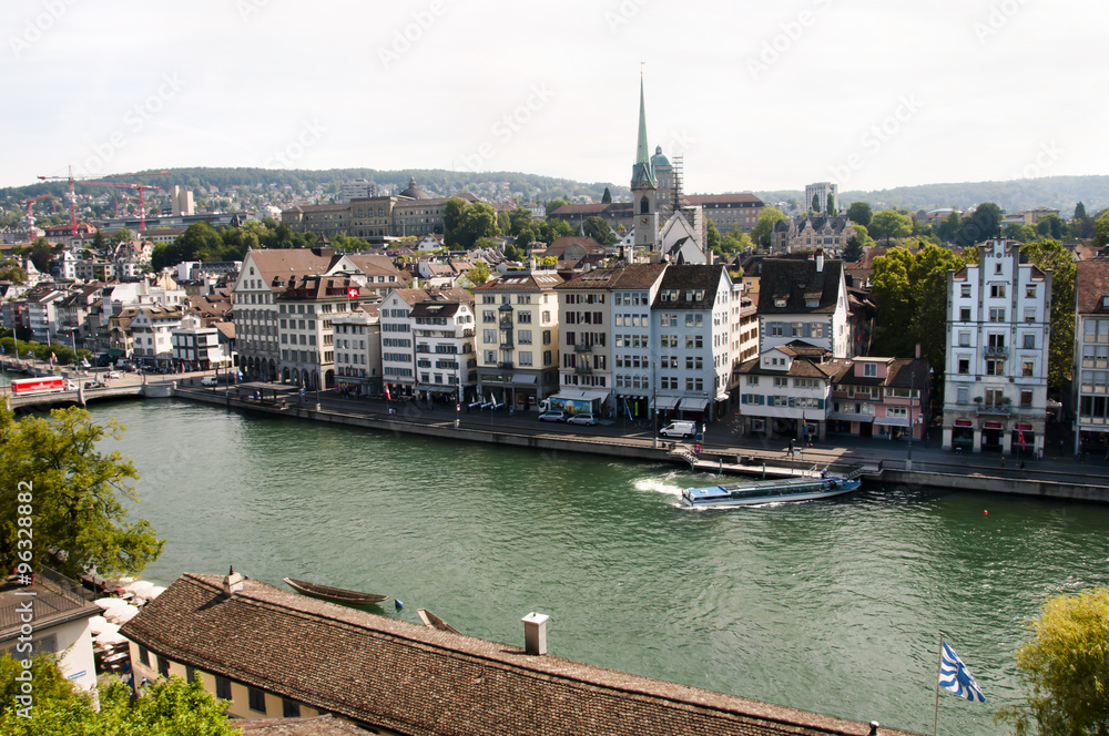 Limmat River in Zurich - Switzerland