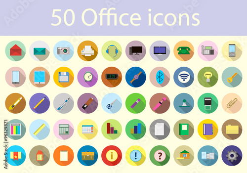 Icons of office supplies / Icons (all as office work, office supplies, electronics, etc.)