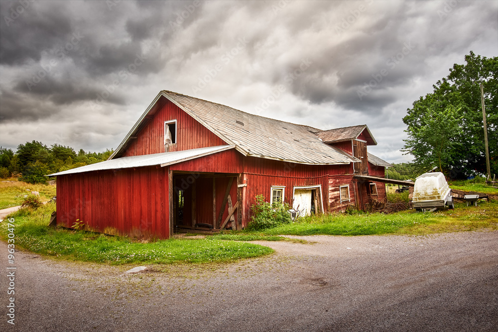Old barn in countryside