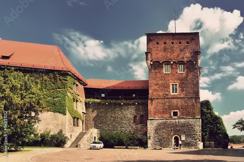 Wawel cathedral in Krakow. Filtered image:cross processed vintage effect. #96331012