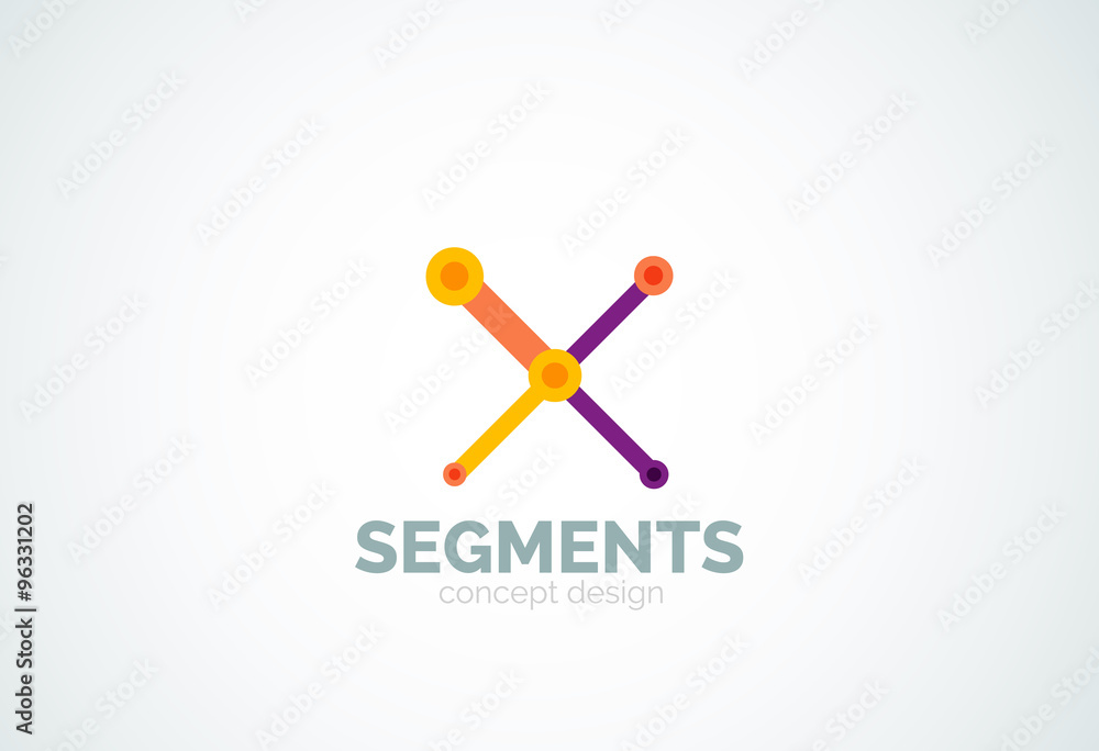 Vector outline minimal abstract geometric logo Vector outline minimal abstract geometric logo