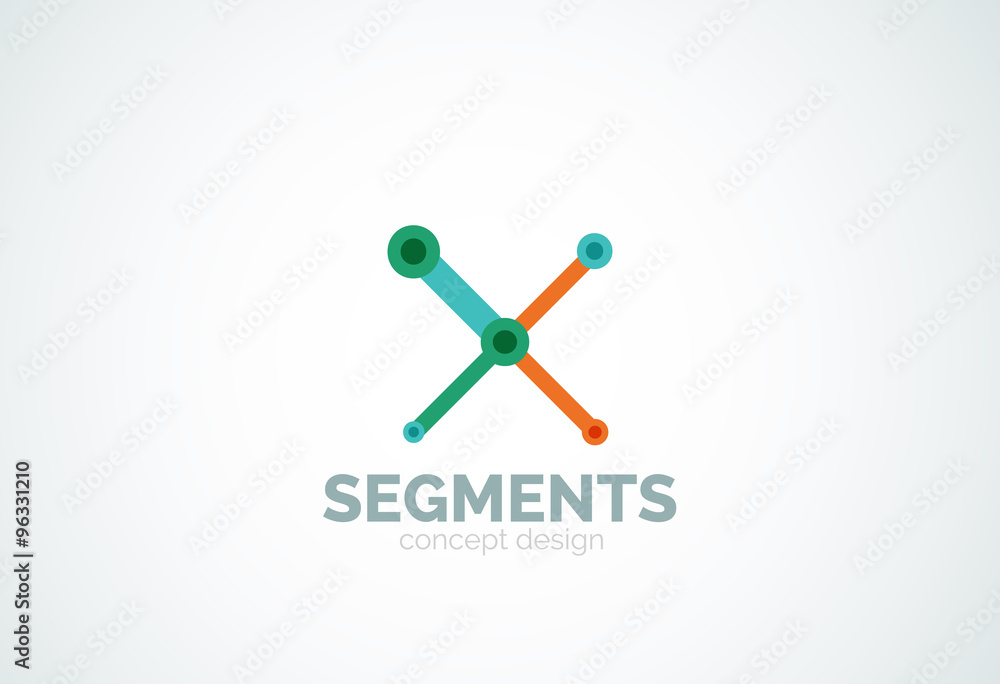 Vector outline minimal abstract geometric logo Vector outline minimal abstract geometric logo