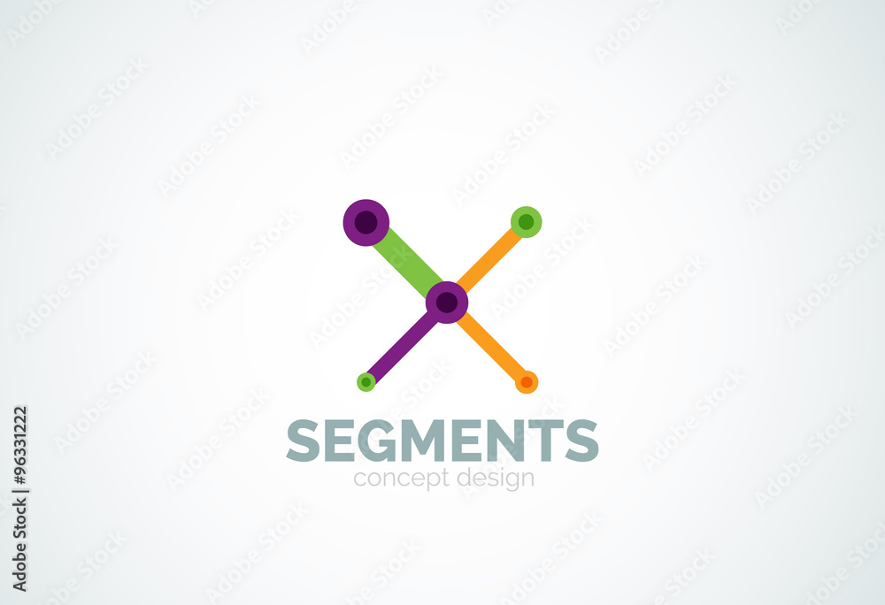 Vector outline minimal abstract geometric logo Vector outline minimal abstract geometric logo