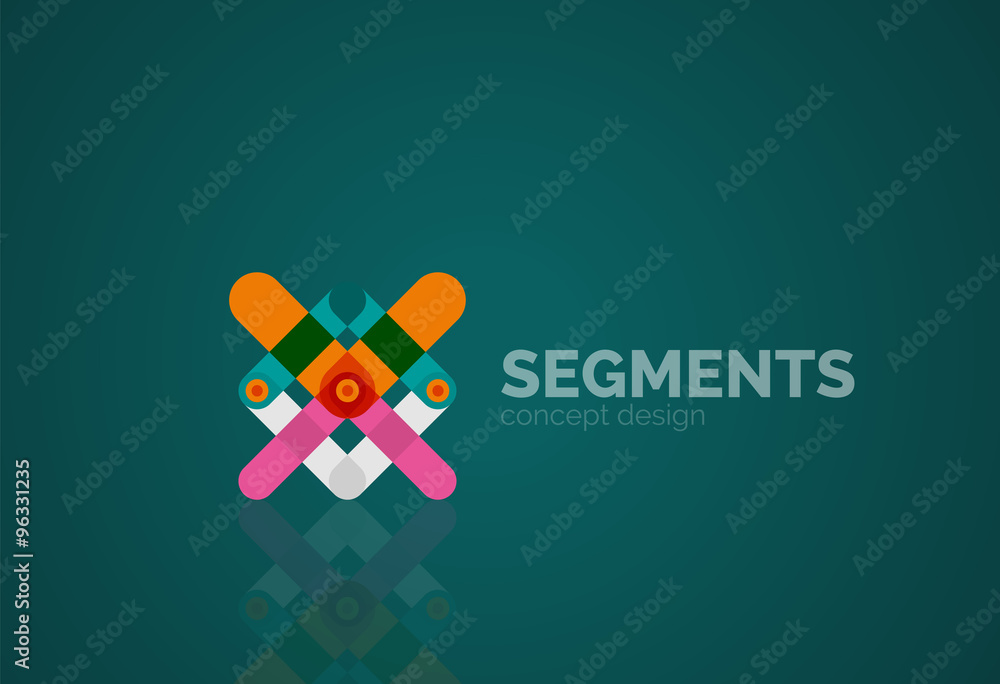 Vector outline minimal abstract geometric logo Vector outline minimal abstract geometric logo