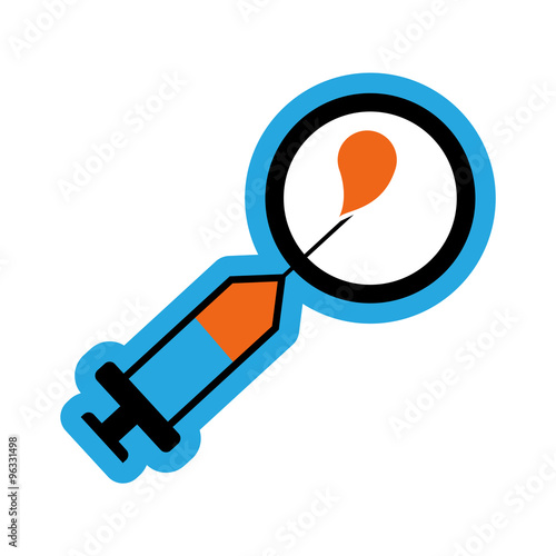 Stylish flat icon on white background artificial insemination