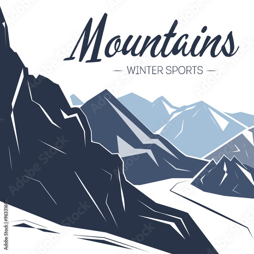 Holiday background with mountains