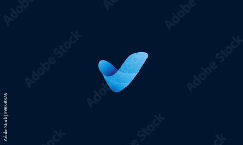 letter v modern logo template