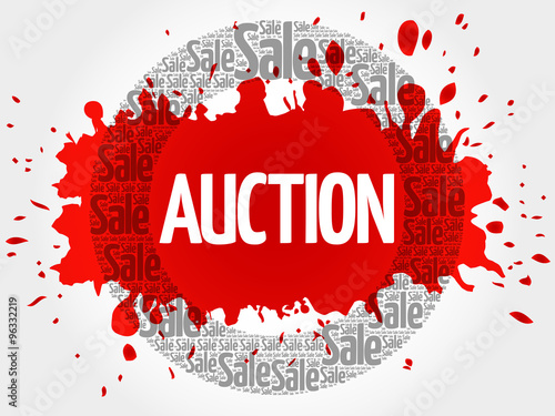 AUCTION word cloud, business concept background