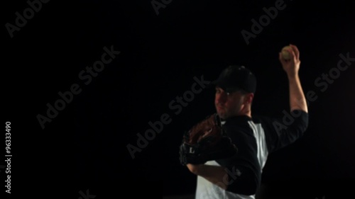 Baseball player pitching shooting with high speed camera, phantom flex.