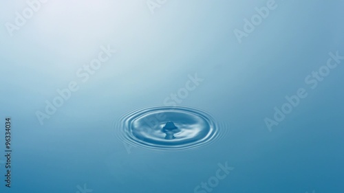 Water drop making ripple shooting with high speed camera, phantom flex.