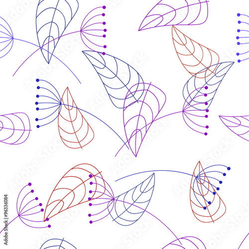 seamless pattern of plant elements - vector illustration