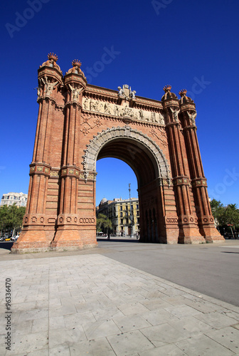 BARCELONA, CATALONIA, SPAIN - AUGUST 31, 2012: Arc de Triomf in Barcelona