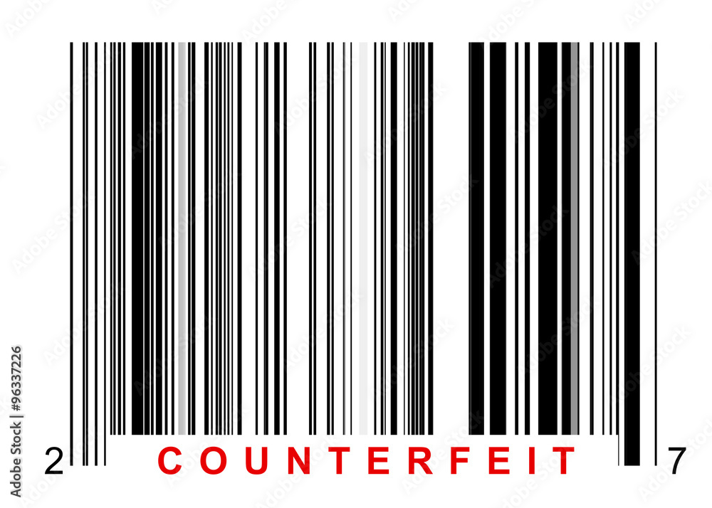 Barcode counterfeit - obrazy, fototapety, plakaty 