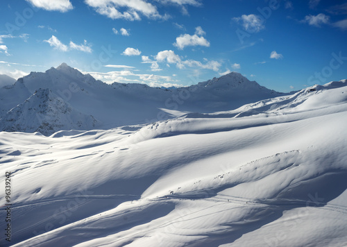 Landscape of the mountains on the North Caucasus