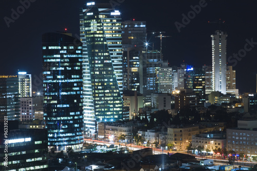 The Tel aviv skyline - Night city © Dmitry Pistrov