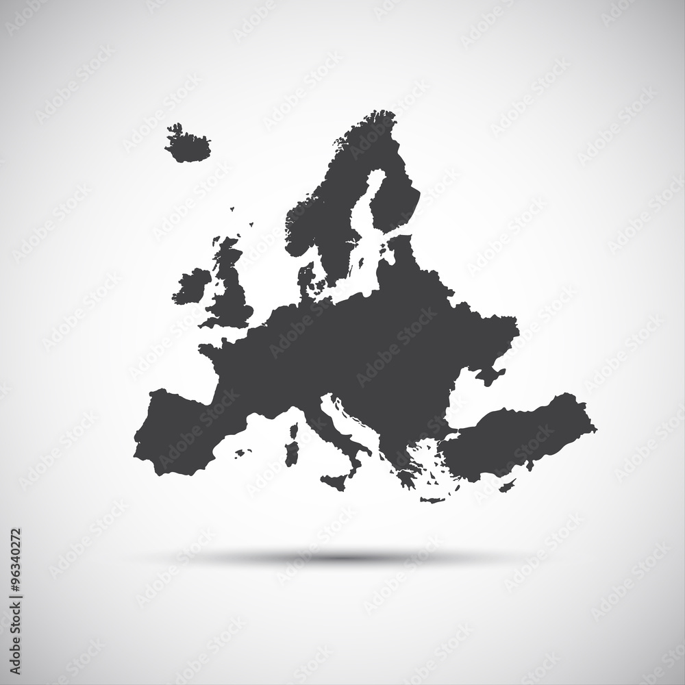 Fototapeta premium Simple vector illustration map of European Union