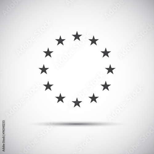 Stars of the European Union  simple vector icons