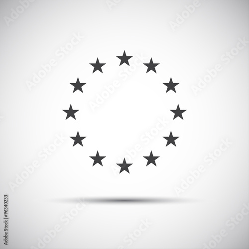 Stars of the European Union, simple vector icons