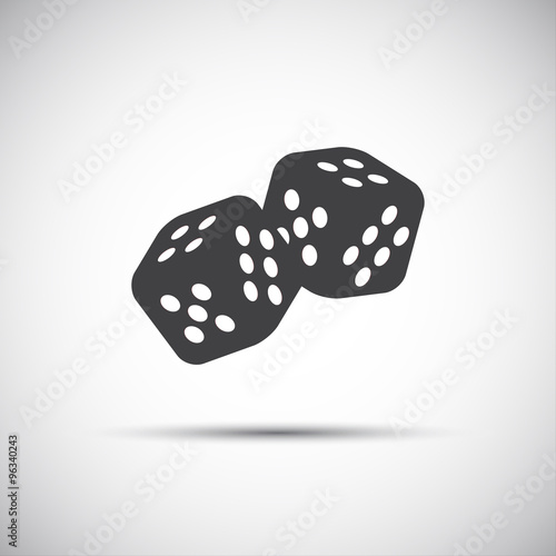 Two simple dices. game icon, vector illustration.