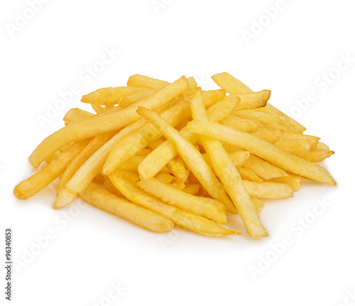 Potatoes fries isolated on white