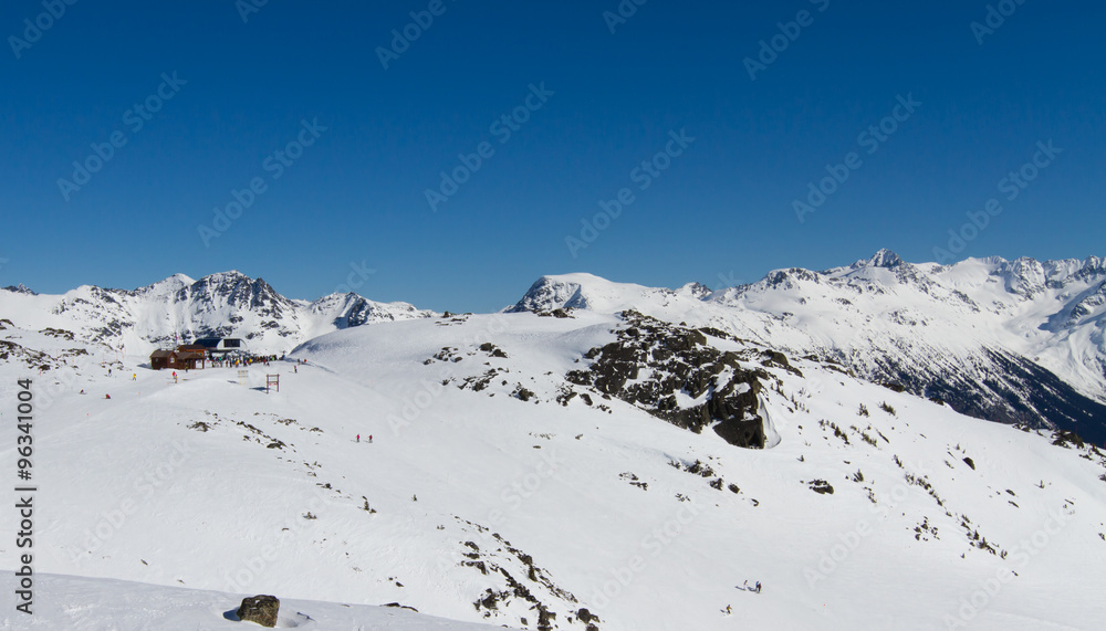 Skiing on Whistler Mountain in the winter months