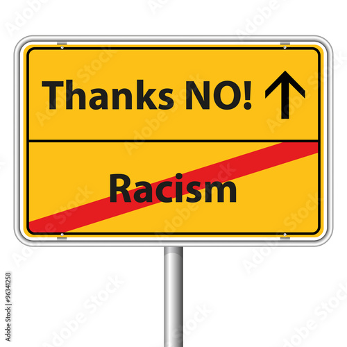 Illustration Vector Graphic Road Sign Racism