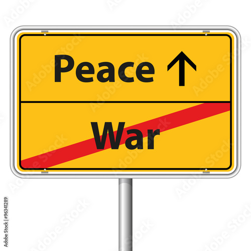 Illustration Vector Graphic Road Sign Peace