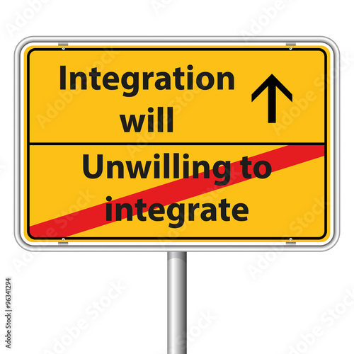 Illustration Vector Graphic Road Sign Integration