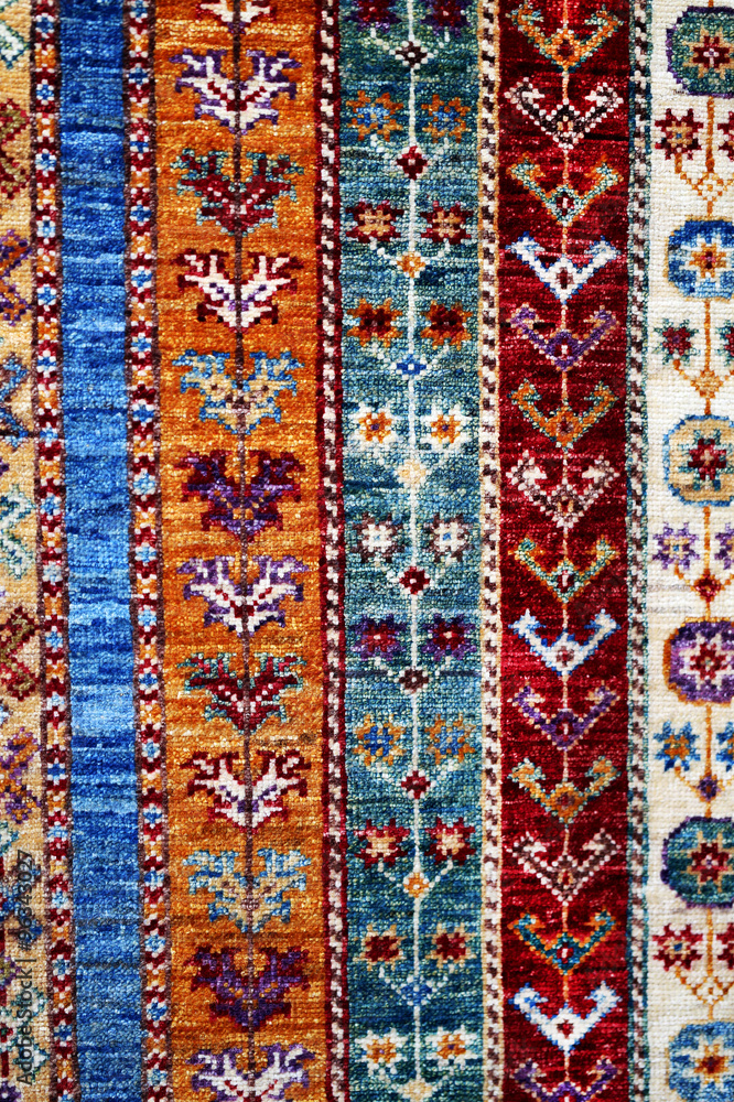 Beautiful colorful Turkish carpets