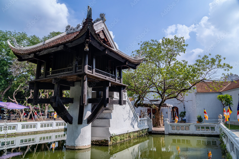 One Pillar Pagoda, reconstructed buddhist temple in  Hanoi