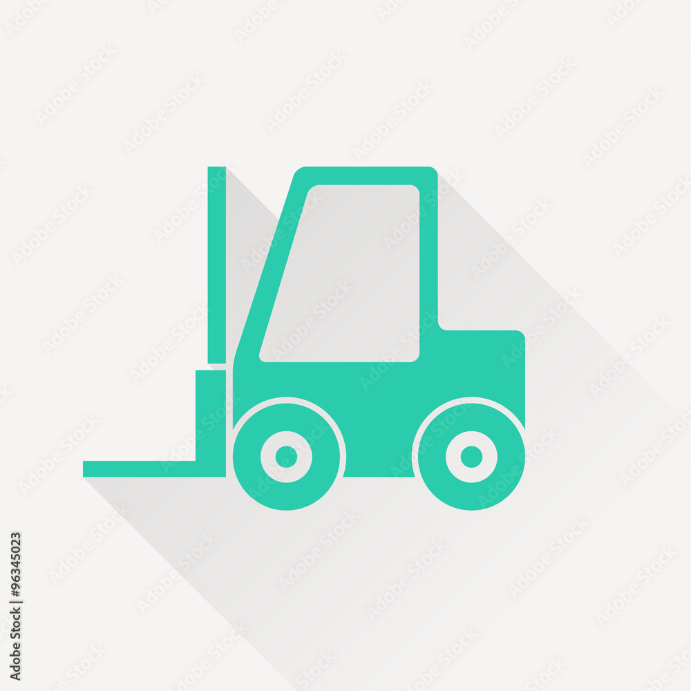 forklift vector flat icon