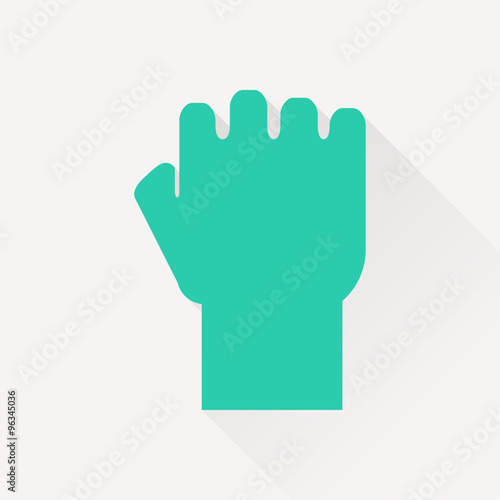 fist vector flat icon
