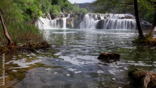 Waterfall in Krka National Park is one of the Croatian nature River photo