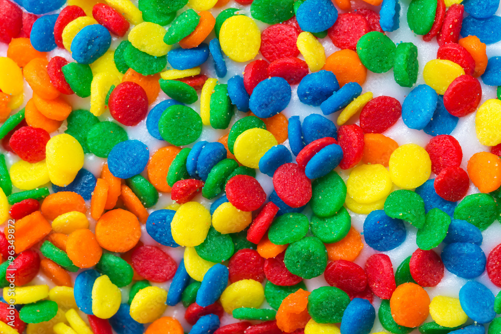 Donut sprinkles close-up Donut sprinkles close-up