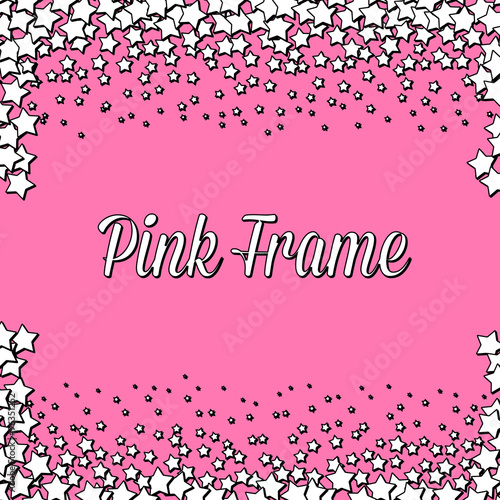 Pink frame with white stars
