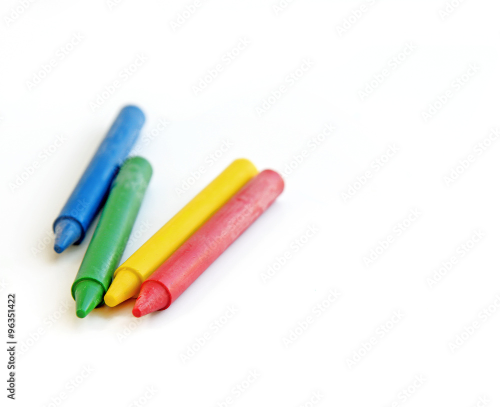 wax crayons on white background wax crayons on white background