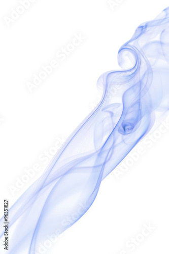 line of smoke on white background