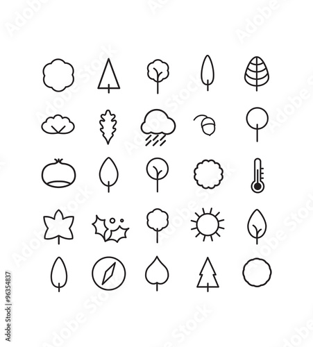 nature, forêt, environnement, picto