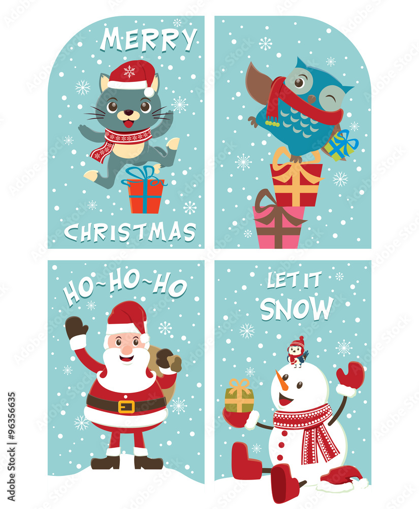 Fototapeta premium Vintage Christmas poster design