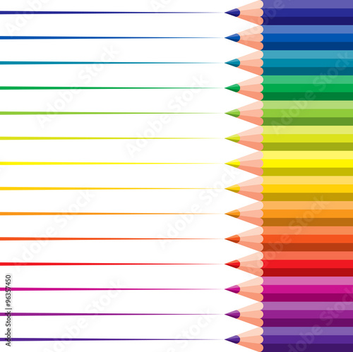 colored pencils - vector illustration