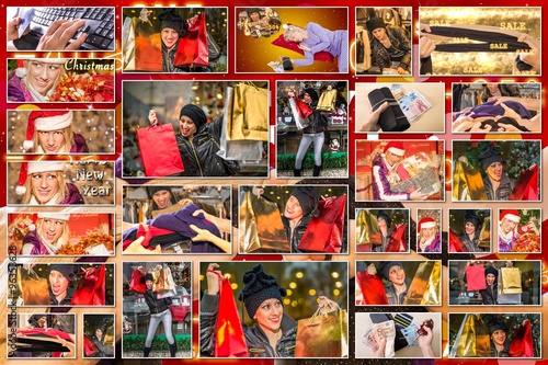 Christmas sales pictures collage 