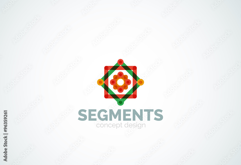 Vector outline minimal abstract geometric logo Vector outline minimal abstract geometric logo
