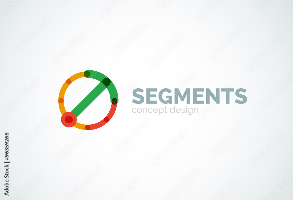 Vector outline minimal abstract geometric logo